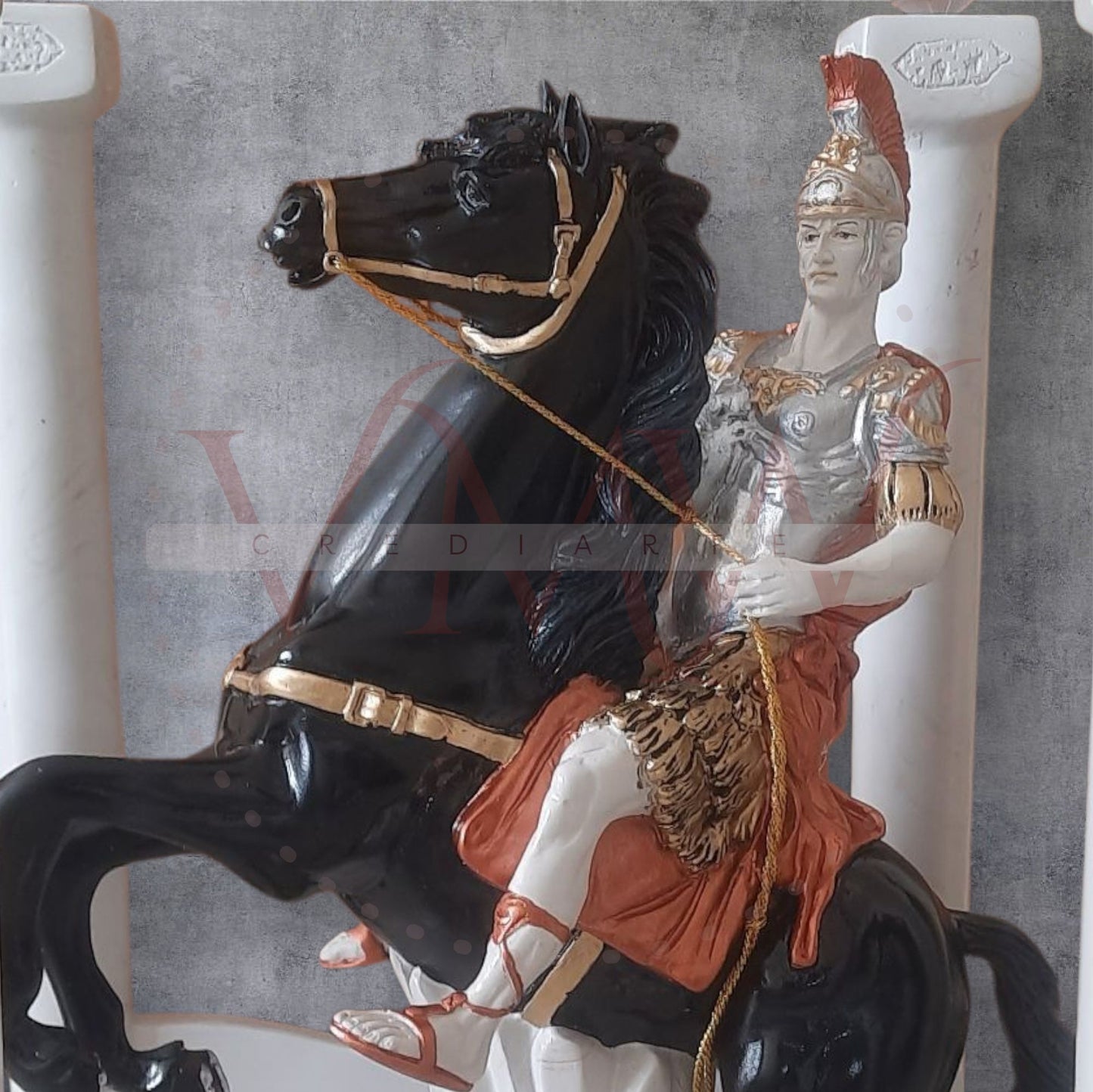 MESA AUXILIAR SANSÓN DECORADA