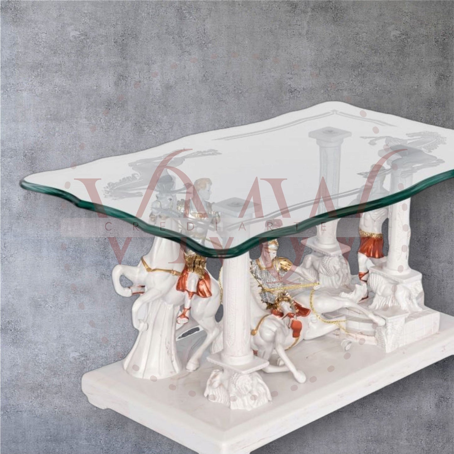MESA DE CENTRO SANSÓN DECORADA